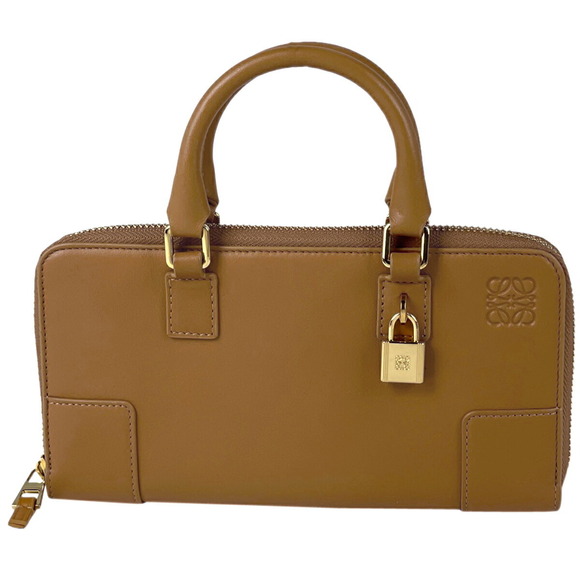Loewe Handbags - Loewe Amazona Clutch Shoulder Bag Accessory Leather Brown